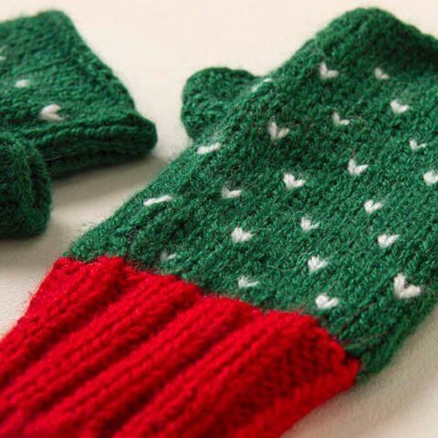 Holiday Heart Gloves